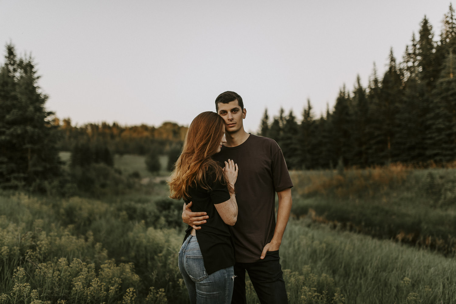 Edmonton Forest Engagement Jade Gabrielle Photography